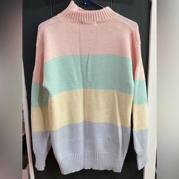 Vtg Wool Blend by Memphis Jones ‘Striped Pastels’ - Picture 8 of 13